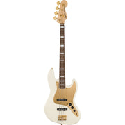 Squier 40th Anniversary Jazz Bass, Gold Edition, Olympic White