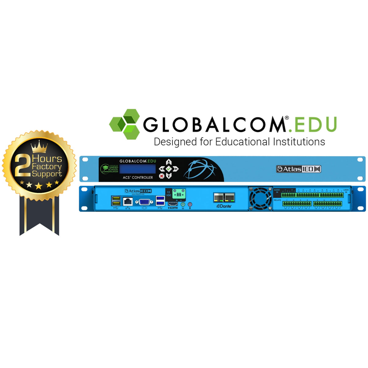 AtlasIED IP108-EDU-CS Announcement Control System with 8 CobraNet Simultaneous Audio Streams