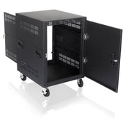 AtlasIED RX21 Series Mobile Equipment Rack with Multiple Configurations - 25.5’’ / No Doors