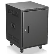 AtlasIED RX21 Series Mobile Equipment Rack with Multiple Configurations - 25.5’’ / With Solid Front and Rear Doors