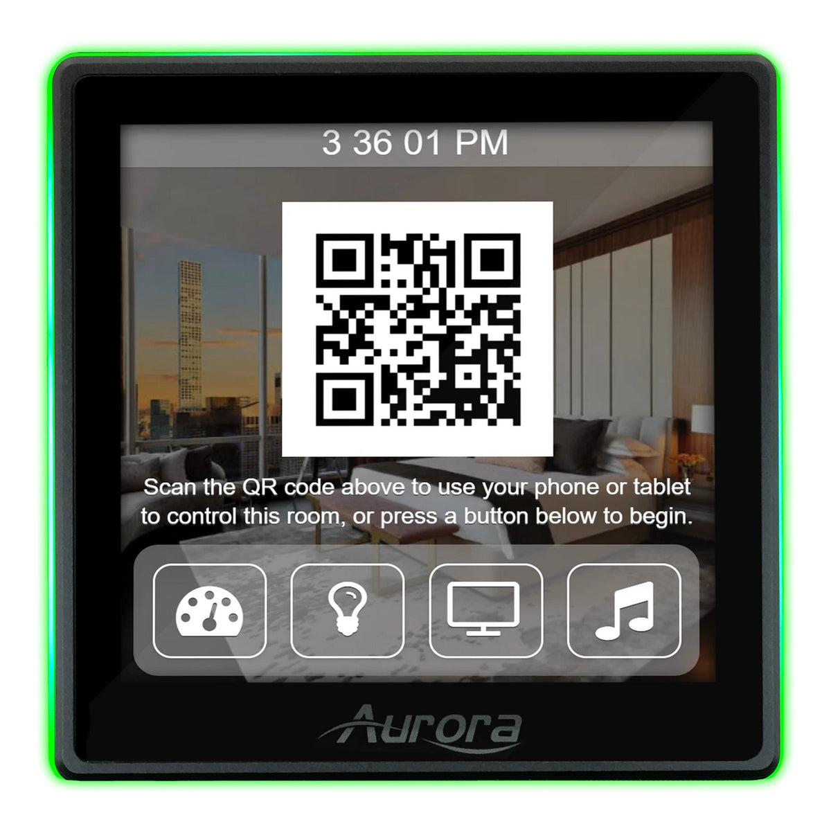 Aurora RXT-4WM-B 4-Inch In-Wall ReAX Touch Panel Control System