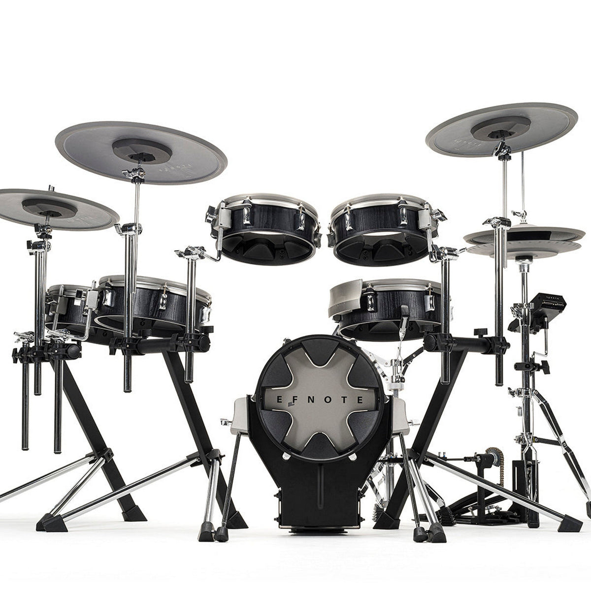 EFNOTE 3X Acoustic Designed Electronic Drum Set, Black Oak Wrap Finish