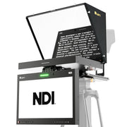 Ikan PT419W-NDI-TMN Aura 19-Inch POE++ NDI Teleprompter, NDI Talent Monitor with Full NDI Encoding/Decoding, and IP Tally Light