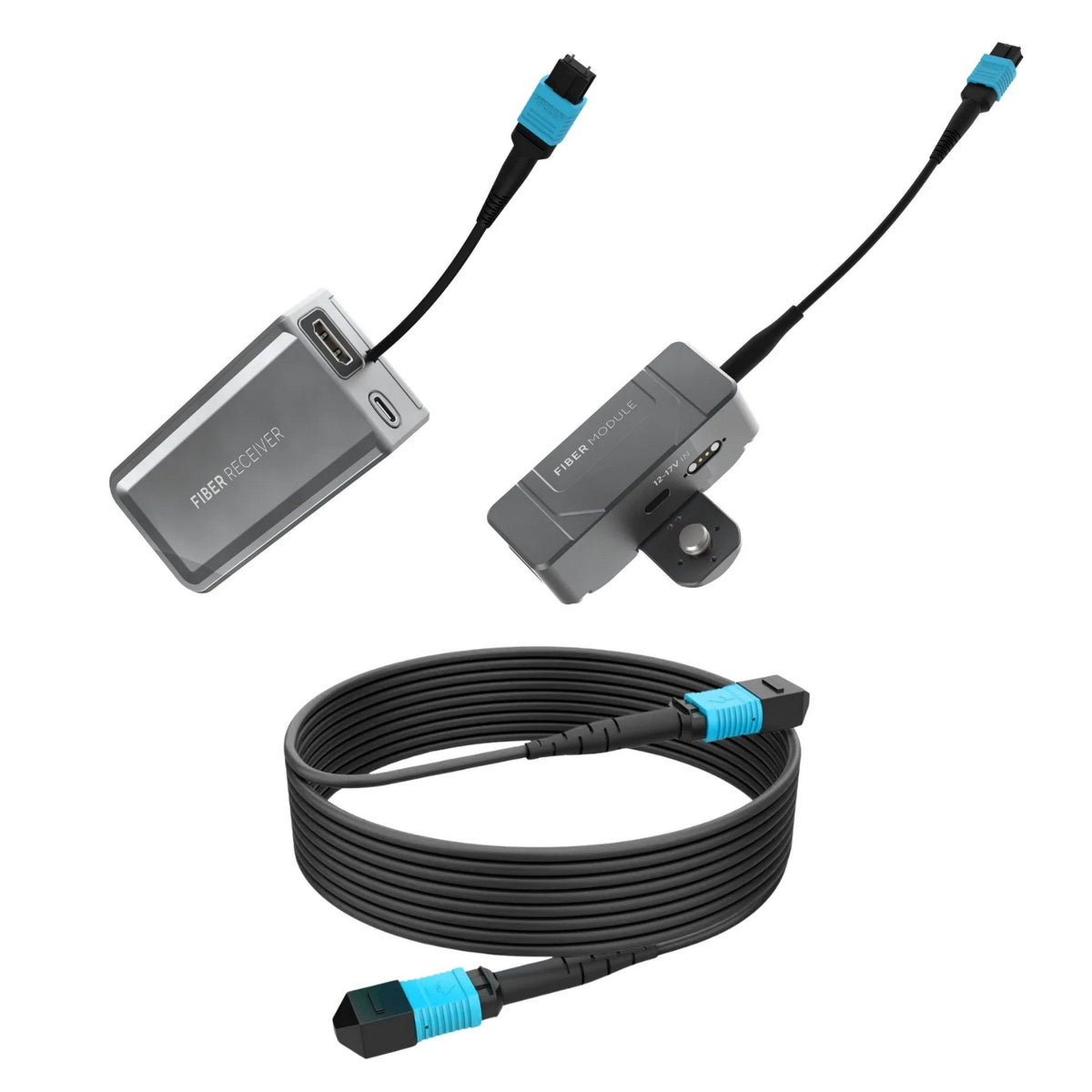 Kondor Blue Fletch Fiber Transmitter/Receiver Module Kit 50-Foot - Space Gray