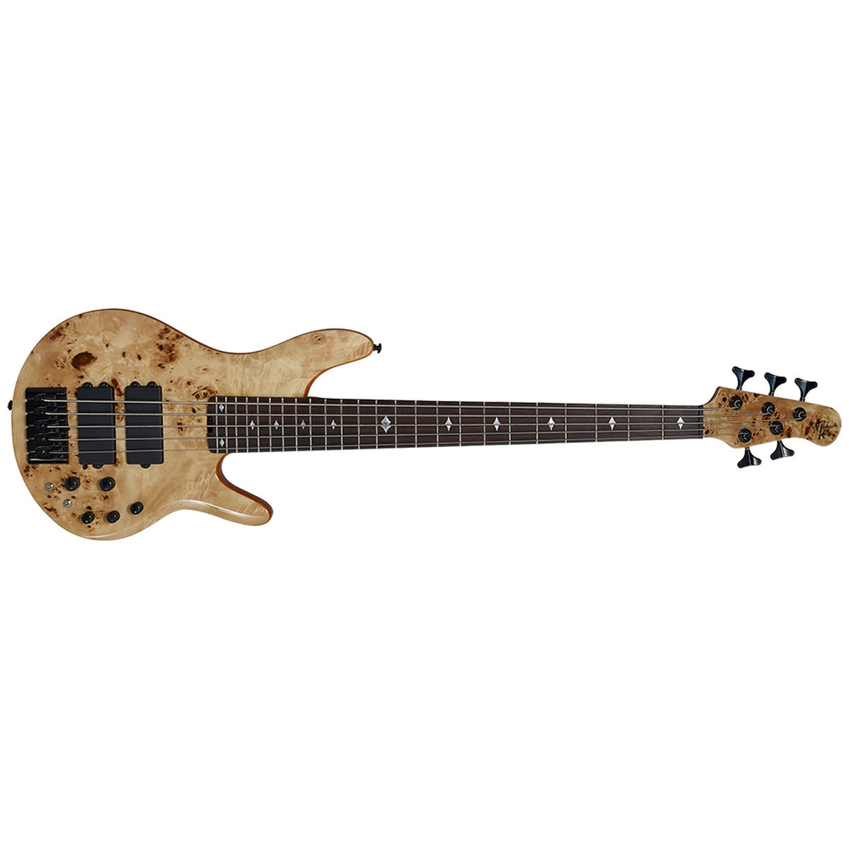 Michael Kelly Pinnacle 5 Electric Bass, Natural Burl
