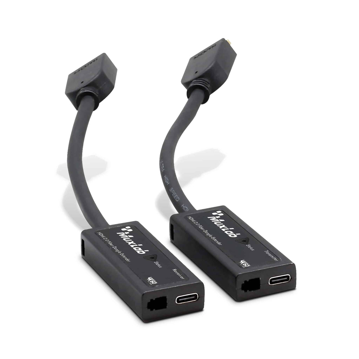 MuxLab 500487 HDMI 2.0 Fiber Dongle Extender Kit
