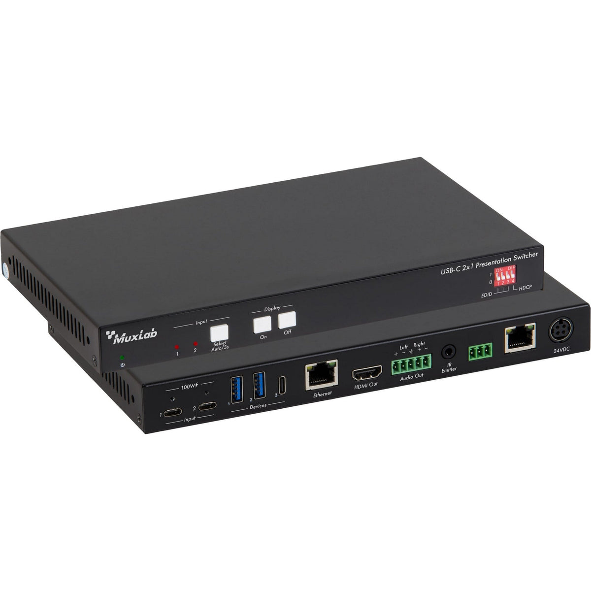 MuxLab 500531 USB-C 2x1 Presentation Switcher