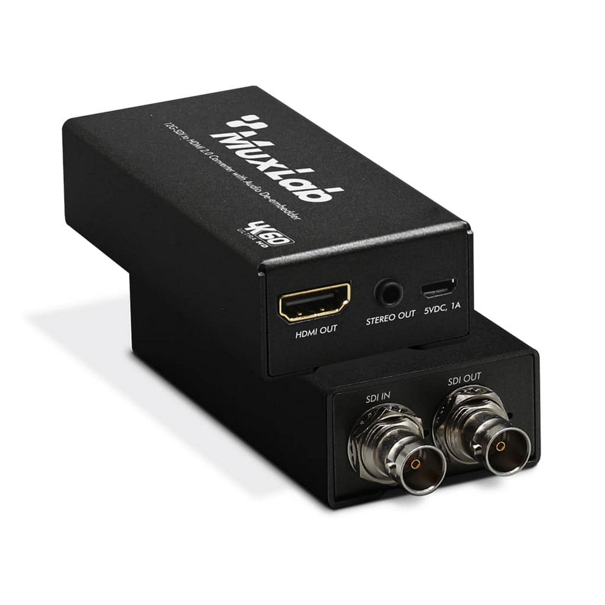 MuxLab 500744 12G-SDI to HDMI 2.0 Converter with Audio Extender