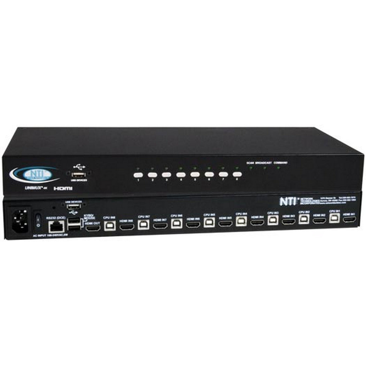 NTI UNIMUX-HD4K18GB 8-Port HDMI USB KVM Switch