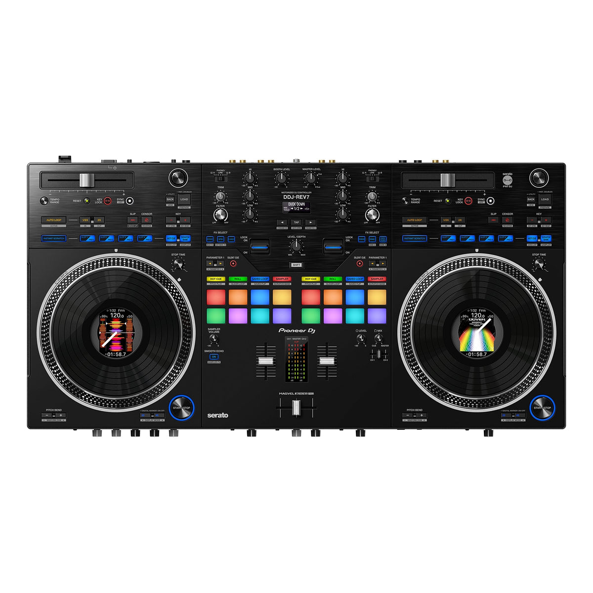 Pioneer DJ DDJ-REV7 Scratch-Style 2-Channel Professional DJ Controller for Serato (Used)