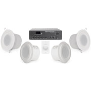 Pure Resonance Audio Business Background Music System with (4)C5 Ceiling Speakers, MA60BT Bluetooth Mixer Amplifier and VC50W Volume Control