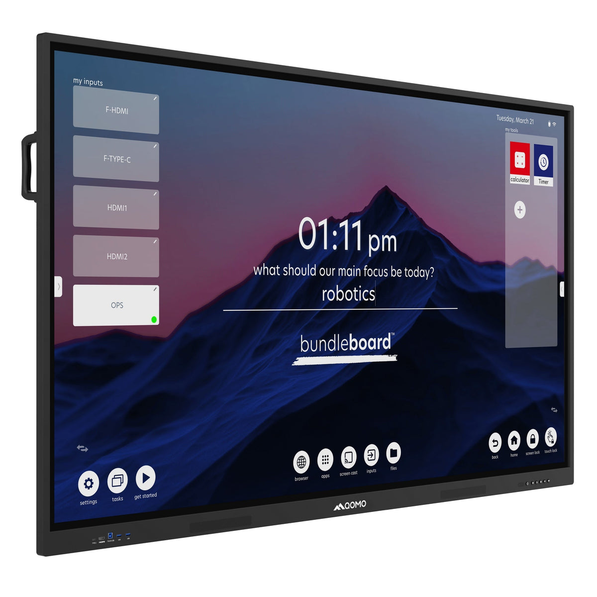 QOMO BundleBoard I Google EDLA Certified Interactive 4K Display - 65 Inches