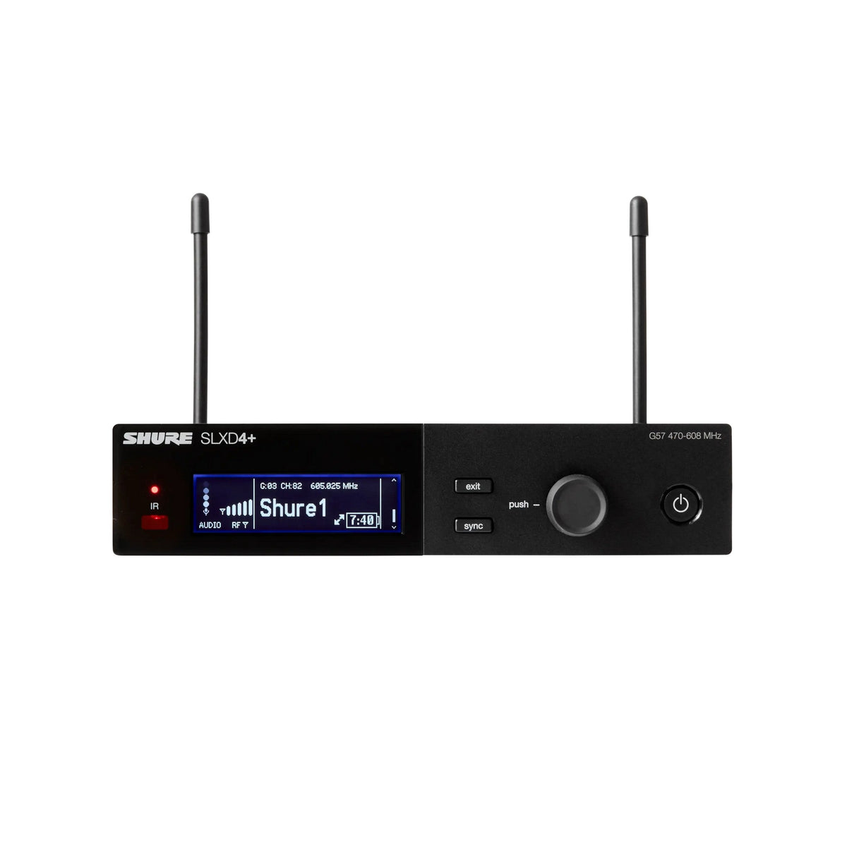 Shure SLXD4+TA TAA Compliant Digital Wireless Rackmount Receiver, G57 470-608 MHz