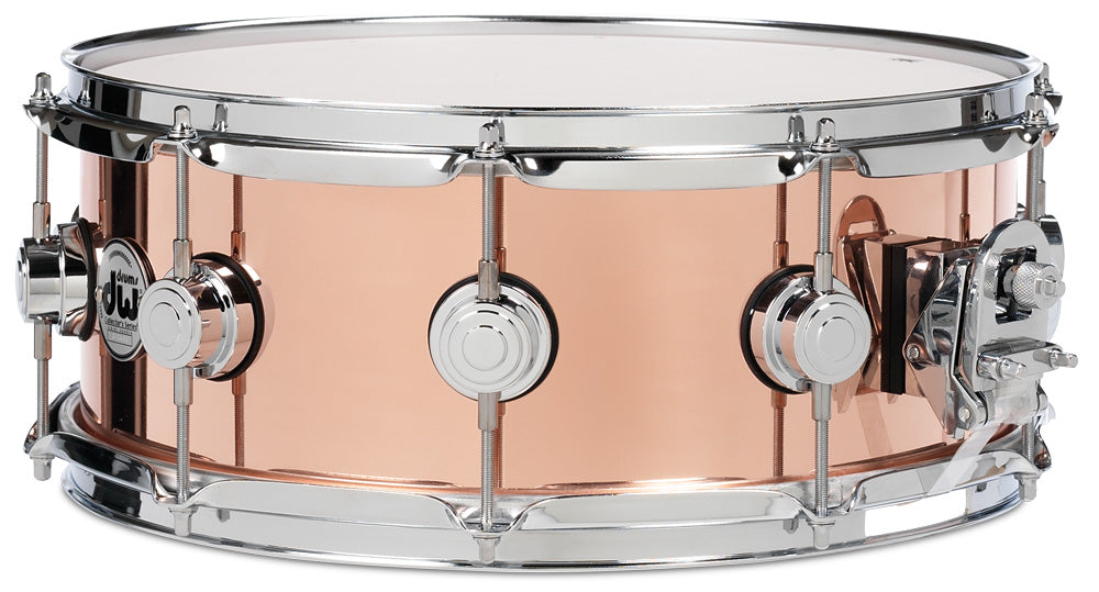 Drum Workshop DRVP5514SPC Copper Snare Polished, Chrome Hardware