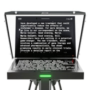 Ikan PT419W-NDI-TK Aura 19-Inch POE++ NDI Teleprompter with Full NDI Encoding/Decoding, IP Tally Light, and Travel Kit