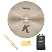 Zildjian K2822 22" K Paper Thin Crash Cymbal w/ Drumstick Bag