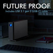 LaCie d2 Professional USB-C 3.2 Gen 2 External Hard Drive (24GB)