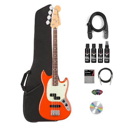 Fender Player II Mustang Bass PJ - Rallye Orange w/ Cleaning Kit