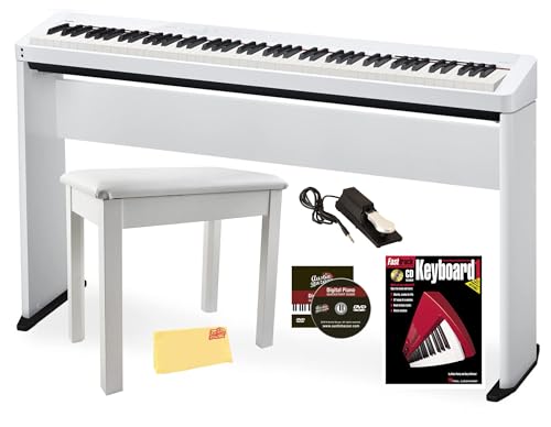 Casio PX-S1100 Privia Slim Digital Piano - White w/ CS-68 Stand