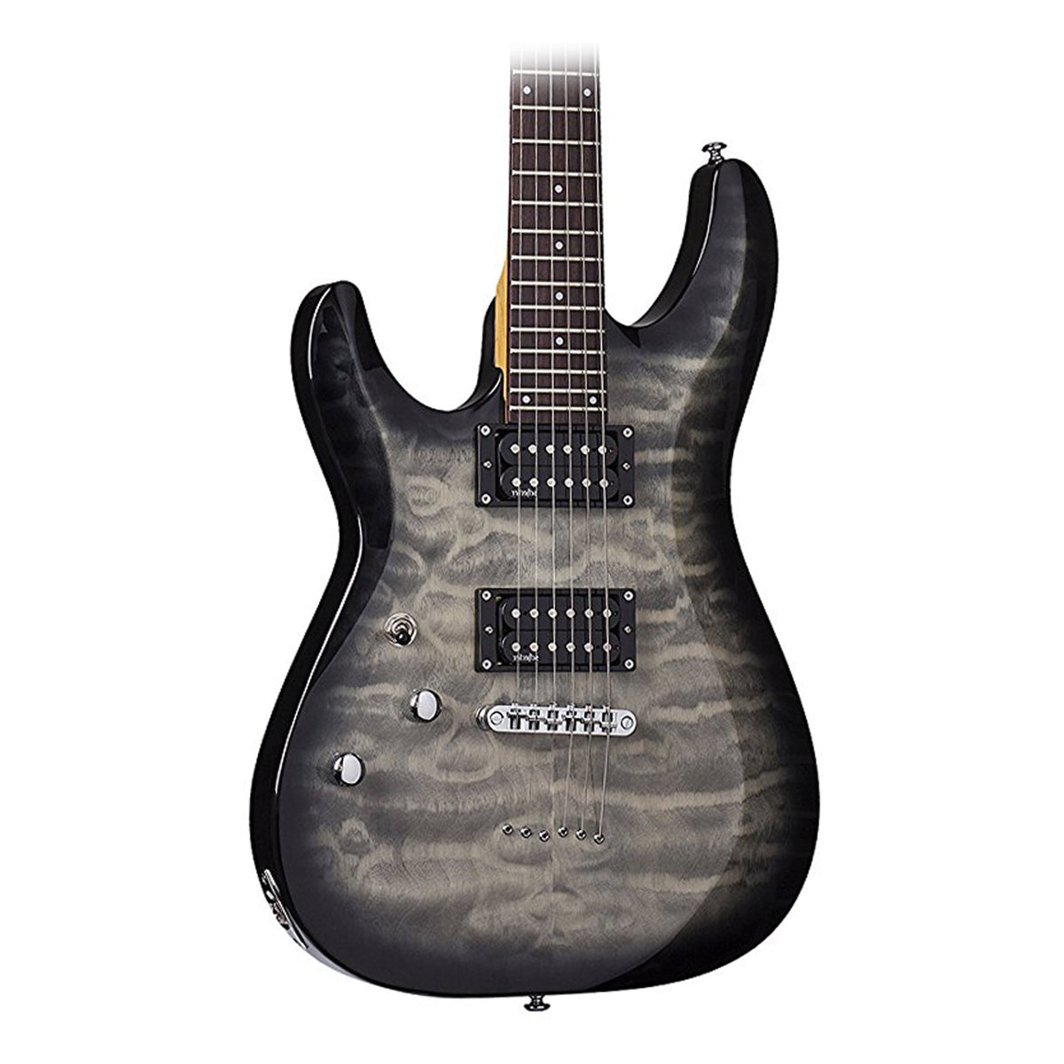 Schecter C-6 Plus LH Lefty Electric Guitar Charcoal Burst