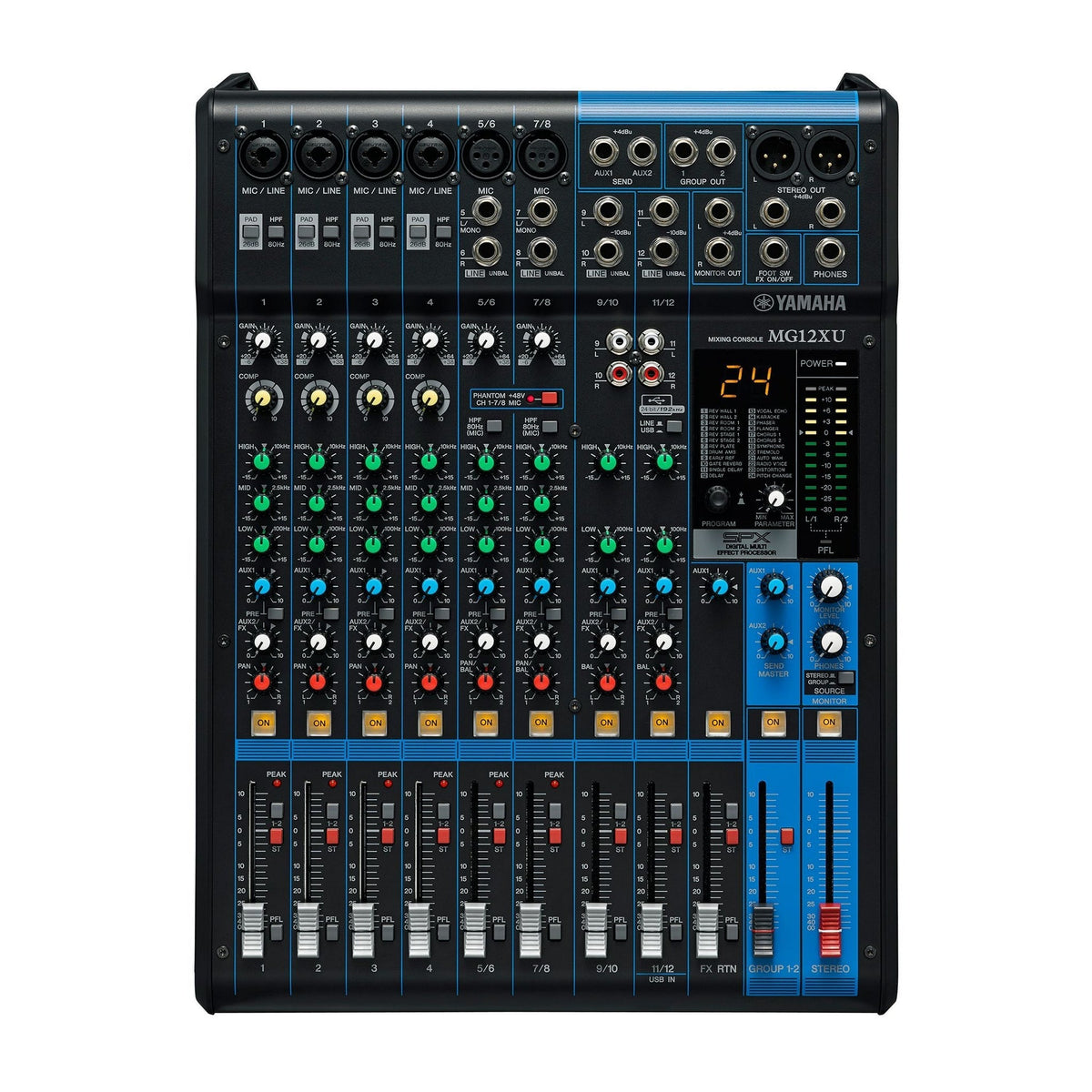 Yamaha MG12XU 12-Channel USB Mixing Console with Built-in SPX Digital Effects (Used)