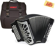 Hohner Compadre FBbEb 3-Row Diatonic Accordion - Black w/ Gig Bag