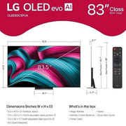 LG OLED83C5PUA 83-Inch C5 Series 4K OLED evo AI Smart TV(2025)