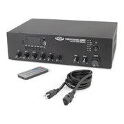Pure Resonance Audio School Sound System with Dual S5 Weather-Resistant Speakers and MA120BT 120W Bluetooth Mixer Amplifier