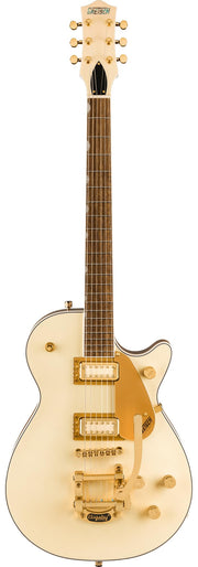 Gretsch Electromatic Pristine LTD Jet Single-Cut Electric Guitar with Bigsby - White Gold w/ Strap