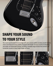 Fender Standard Stratocaster HSS - Black w/ Guitar Cleaning Kit