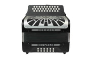 Hohner Compadre GCF 3-Row Diatonic Accordion - Black w/ Gig Bag