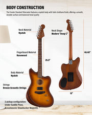 Fender Acoustasonic Standard Jazzmaster - Honey Burst w/ Cleaning Kit