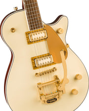 Gretsch Electromatic Pristine LTD Jet Single-Cut Electric Guitar with Bigsby - White Gold w/ Strap