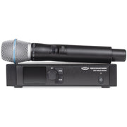 Pure Resonance Audio School Gym Sound System with (8) P115 15-Inch Passive PA Speakers, MX9 Mixer, (2)  LA21000 Power Amplifiers, and WMS1-HH Wireless Handheld Microphone