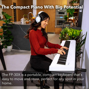 Roland FP-30X 88-Key Digital Piano - White w/ Sustain Pedal