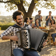 Hohner Compadre FBbEb 3-Row Diatonic Accordion - Black w/ Gig Bag
