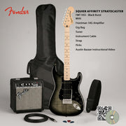 Fender Squier Affinity Stratocaster FMT HSS - Black Burst w/ Frontman 10G Amplifier