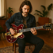 Gretsch G5422TG Electromatic Classic Double-Cut Hollow Body Electric Guitar - Walnut Stain w/ Strap