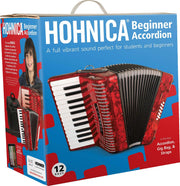 Hohner Hohnica 1303 12 Bass Piano Accordion - Pearl Red w/ Gig Bag