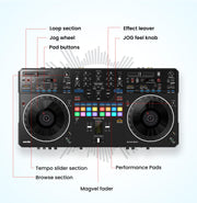 Pioneer DJ DDJ-REV5 Scratch-Style 2-Channel Professional DJ Controller w/ Case