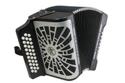 Hohner Compadre FBbEb 3-Row Diatonic Accordion - Black w/ Gig Bag