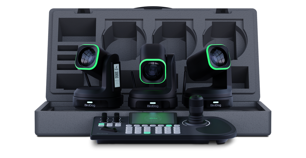 BirdDog 3x X1 30x PTZ Cameras and KBD Keyboard Bundle (Black)