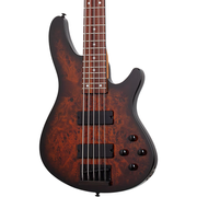 Schecter C-5 Standard 5-String Electric Bass - Tobacco Burl