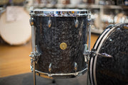 Gretsch Broadkaster Drum Kit in Deep Black Marine Pearl w/ White Marine Hoops GKNT203094