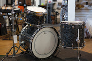 Gretsch Broadkaster Drum Kit in Deep Black Marine Pearl w/ White Marine Hoops GKNT203094