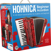 Hohner Hohnica 1305 72 Bass Piano Accordion - Pearl Red w/ Gig Bag