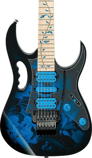 Ibanez JEM77P JEM Steve Vai Electric Guitar - Blue Floral Pattern w/ Gig Bag