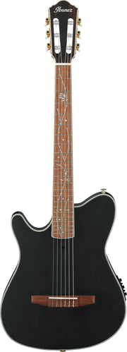 Ibanez TOD10NL Tim Henson Nylon Acoustic-Electric Guitar, Left Handed - Transparent Black Flat w/ Gig Bag