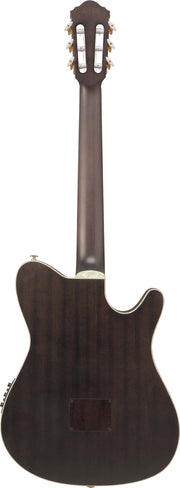 Ibanez TOD10NL Tim Henson Nylon Acoustic-Electric Guitar, Left Handed - Transparent Black Flat w/ Gig Bag
