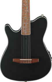 Ibanez TOD10NL Tim Henson Nylon Acoustic-Electric Guitar, Left Handed - Transparent Black Flat w/ Gig Bag